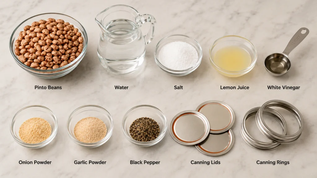 Canning Pinto Beans Recipe Ingredients
