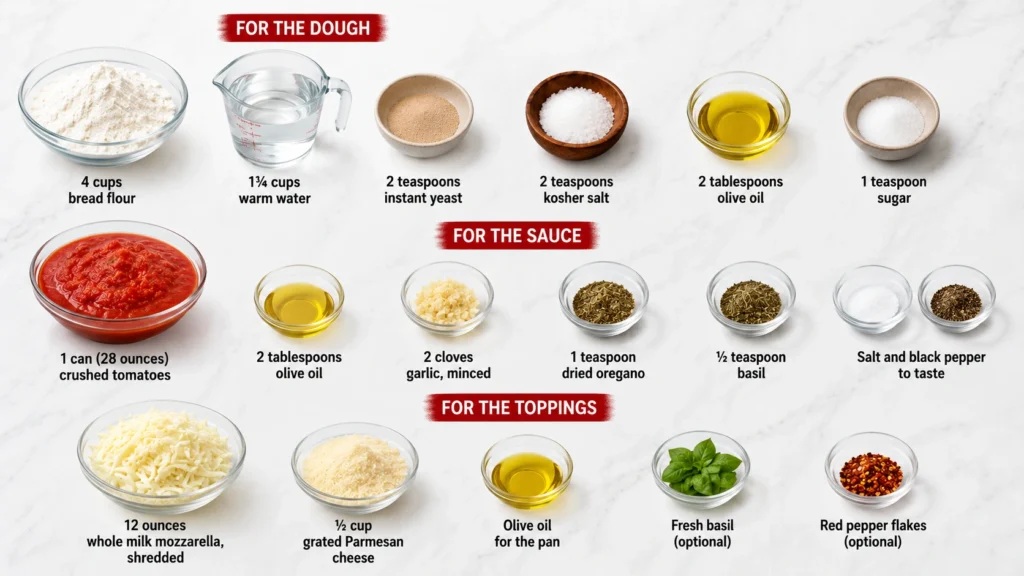 Sicilian-Style Pizza Recipe Ingredients