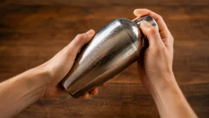 shake apple cider bourbon cocktail