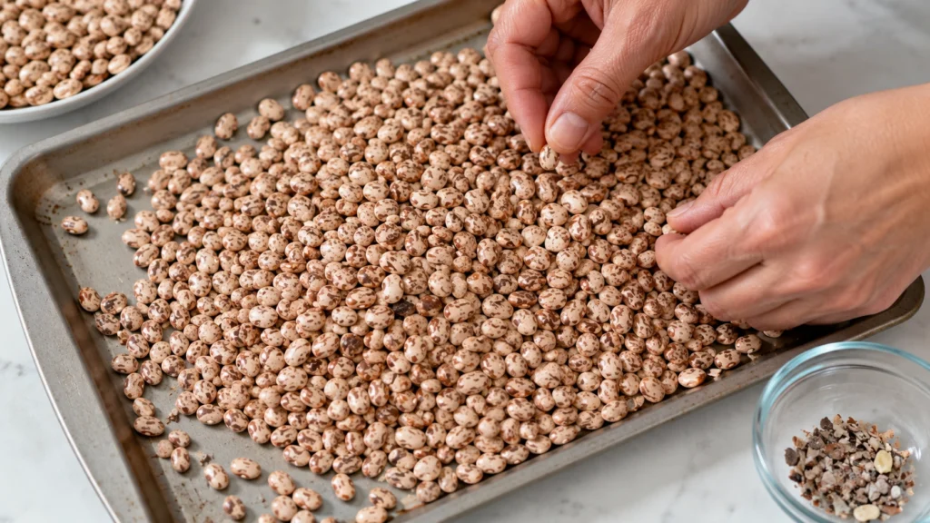sort-and-wash-pinto-beans